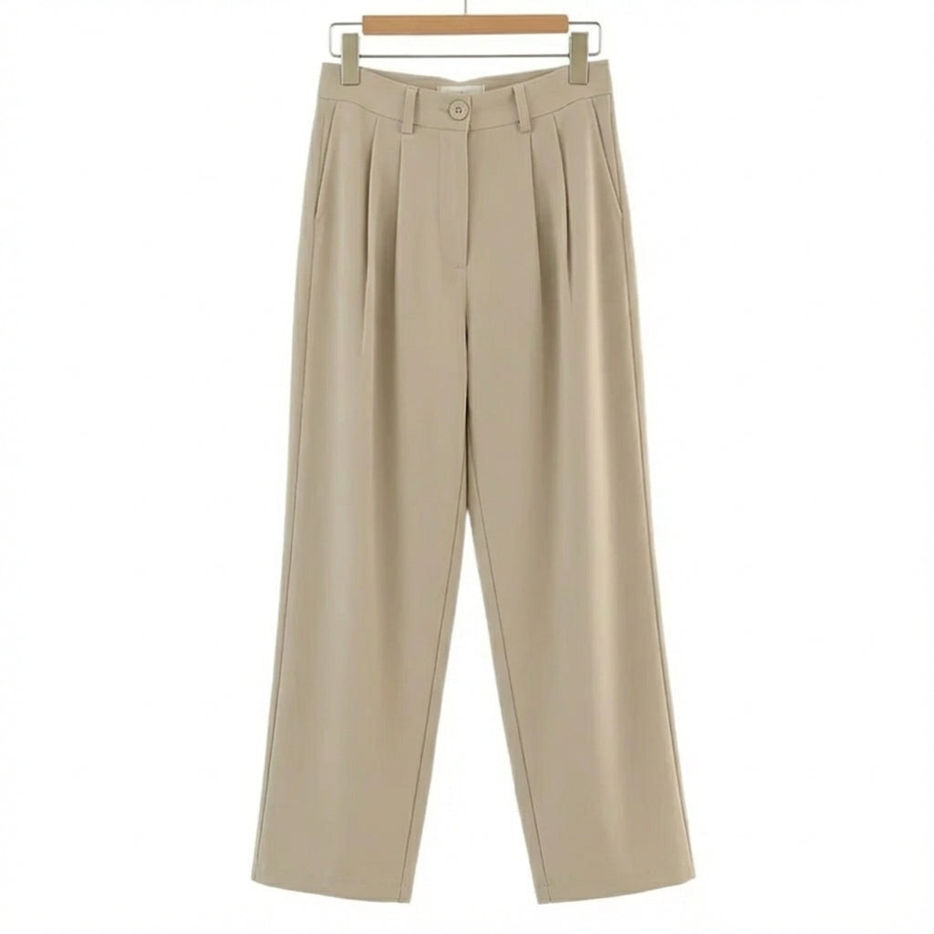 Pantalon Old Money Femme Beige - old money style