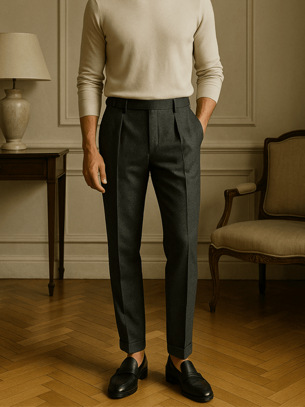 Pantalon en tweed