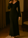 Robe en soie noire