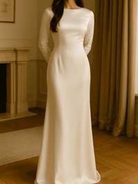 Robe longue en soie