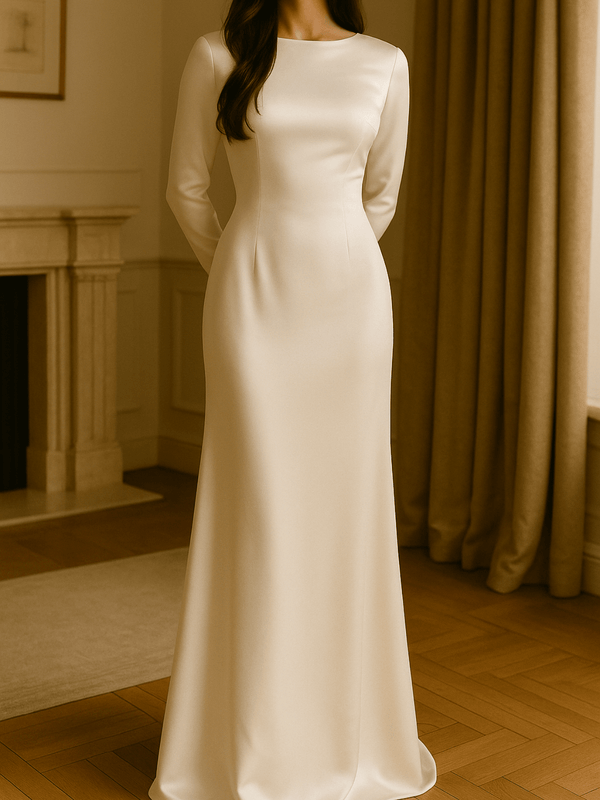 Robe longue en soie