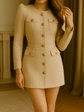 Robe tweed blanche