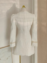 Robe tweed blanche