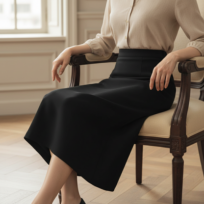 Jupe Plissée en Soie