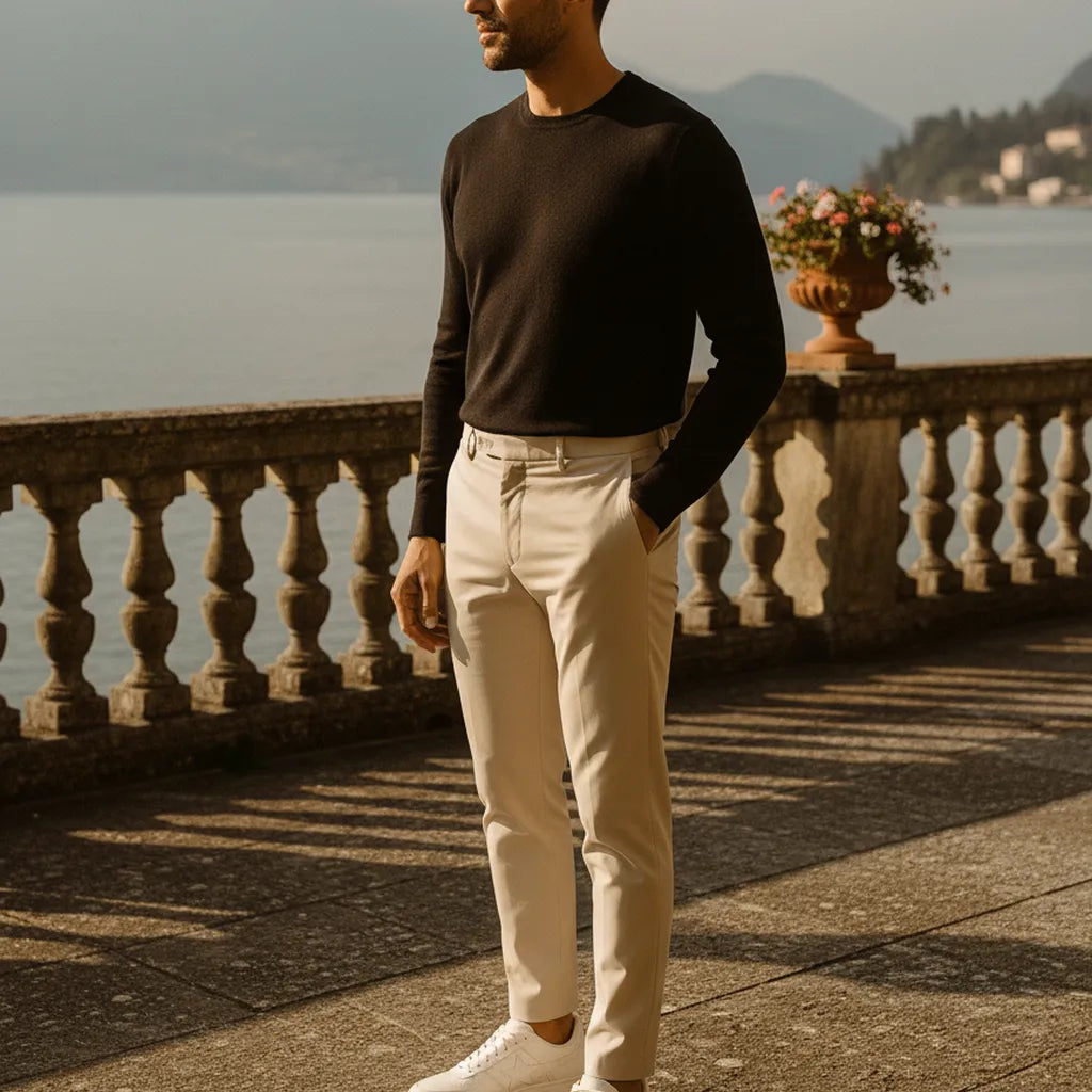 Basket Old Money Homme Blanc - old money style