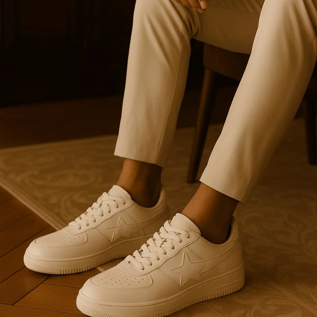 Basket Old Money Homme Blanc - old money style