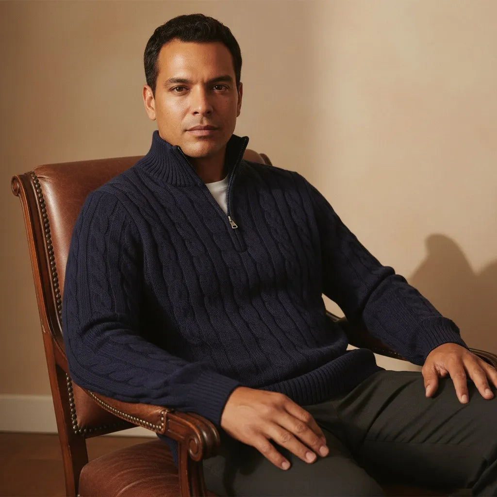 Cardigan Laine Homme - old money style