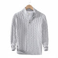 Cardigan Laine Homme Gris - old money style