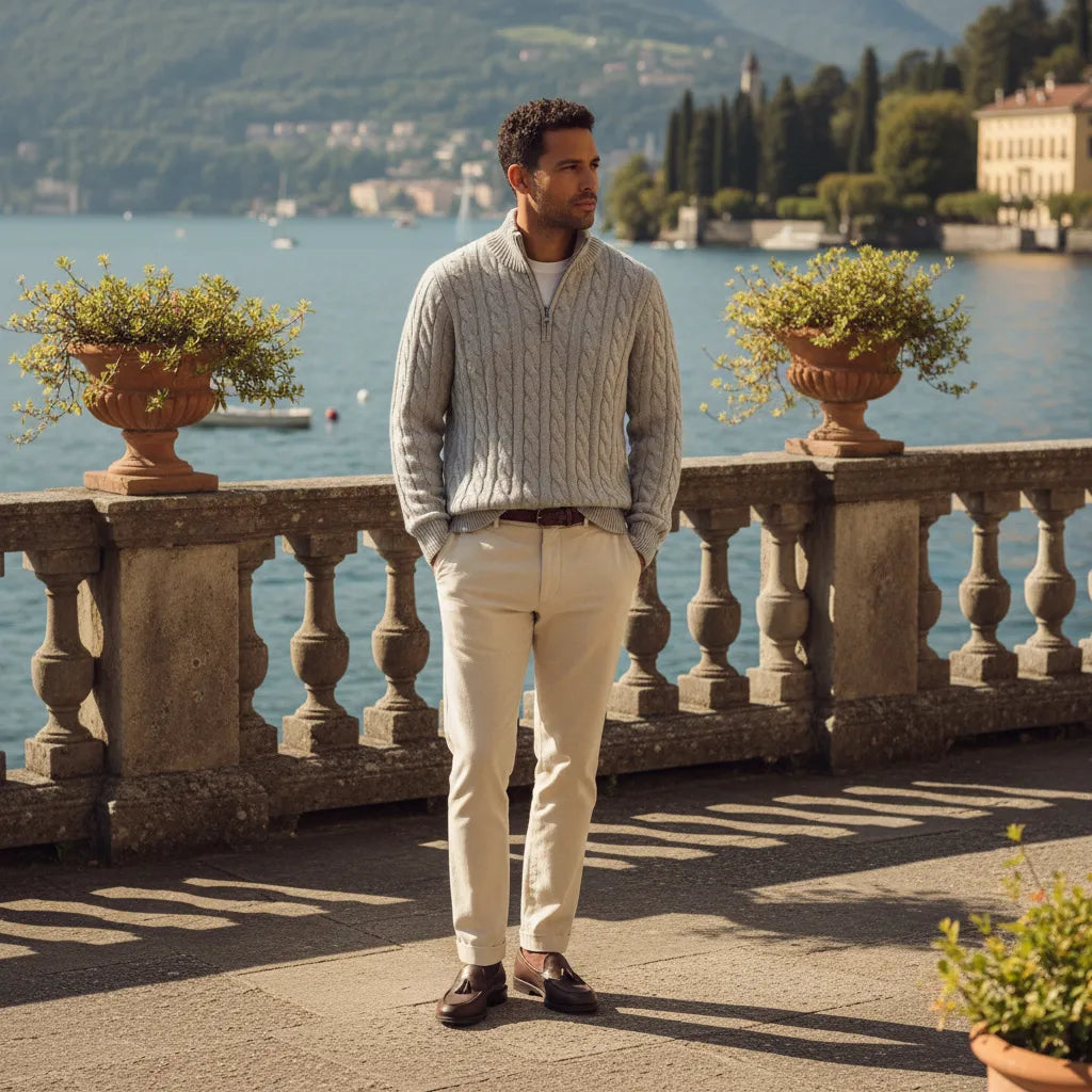 Cardigan laine homme