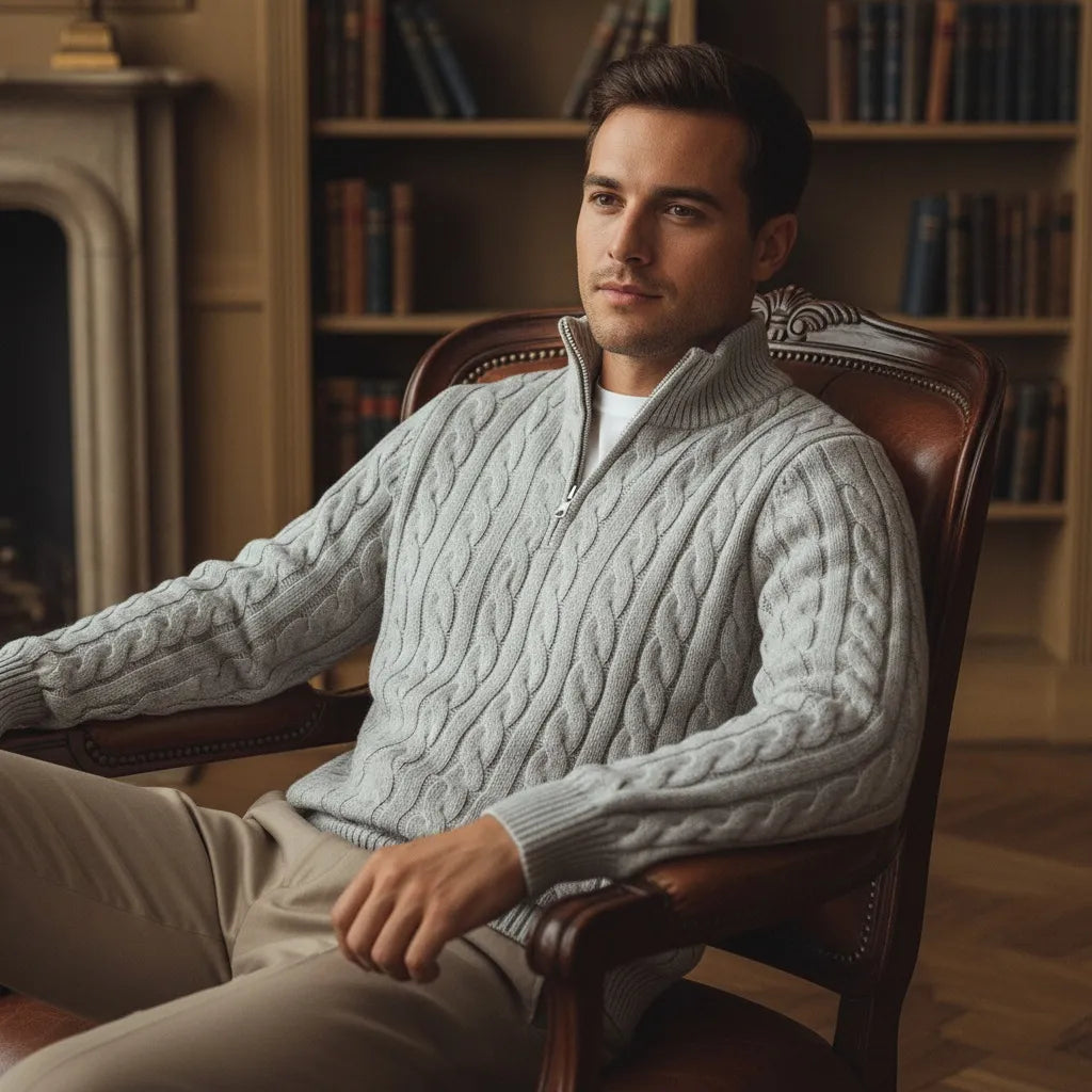 Cardigan laine homme