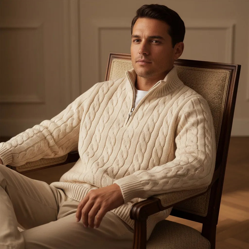 Cardigan Laine Homme - old money style