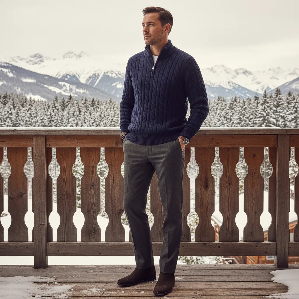 Cardigan laine homme