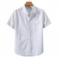 Chemise en Lin Homme Manche Courte Blanc - old money style