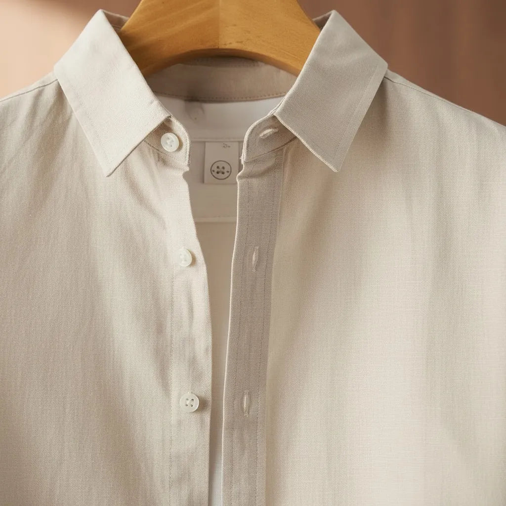 Chemise en lin homme manche longue