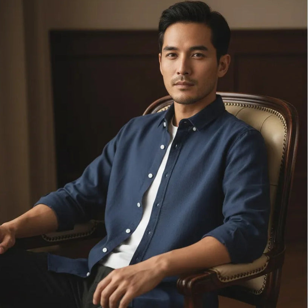 Chemise en Lin Homme Manche Longue - old money style