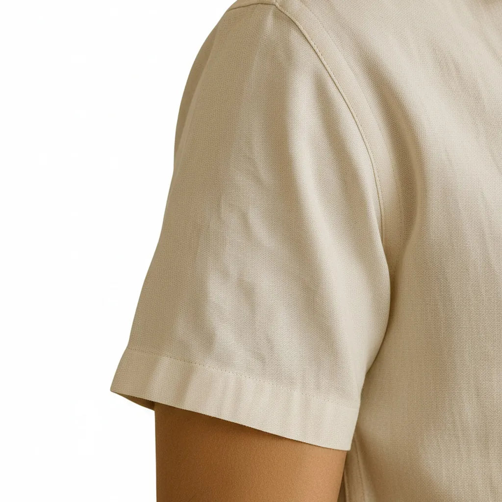 Ensemble chemise short en lin homme