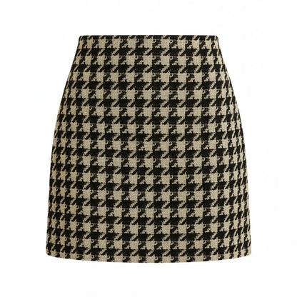 Jupe en Tweed Noir Blanc S - My Store