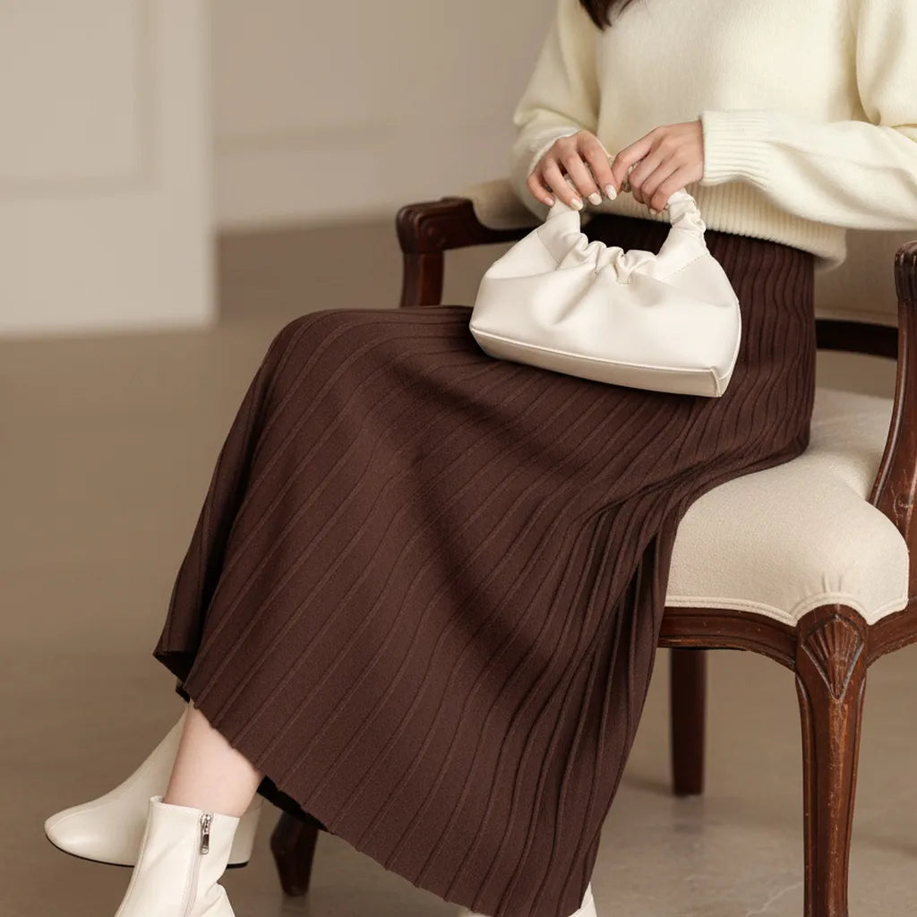 Jupe longue à volants