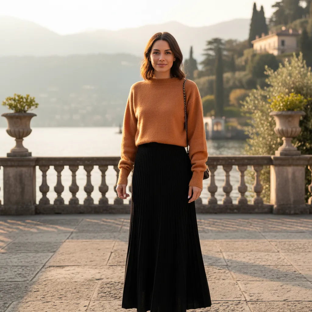 Jupe longue à volants