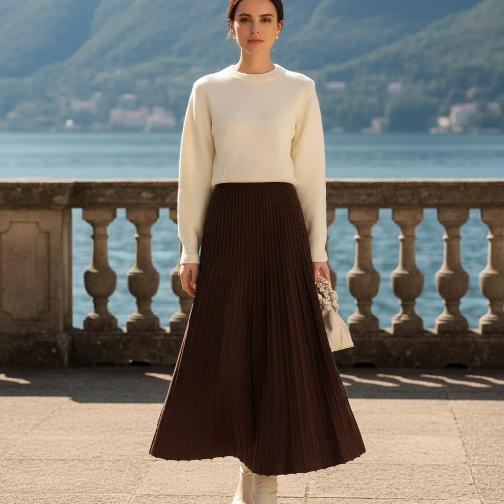 Jupe longue à volants