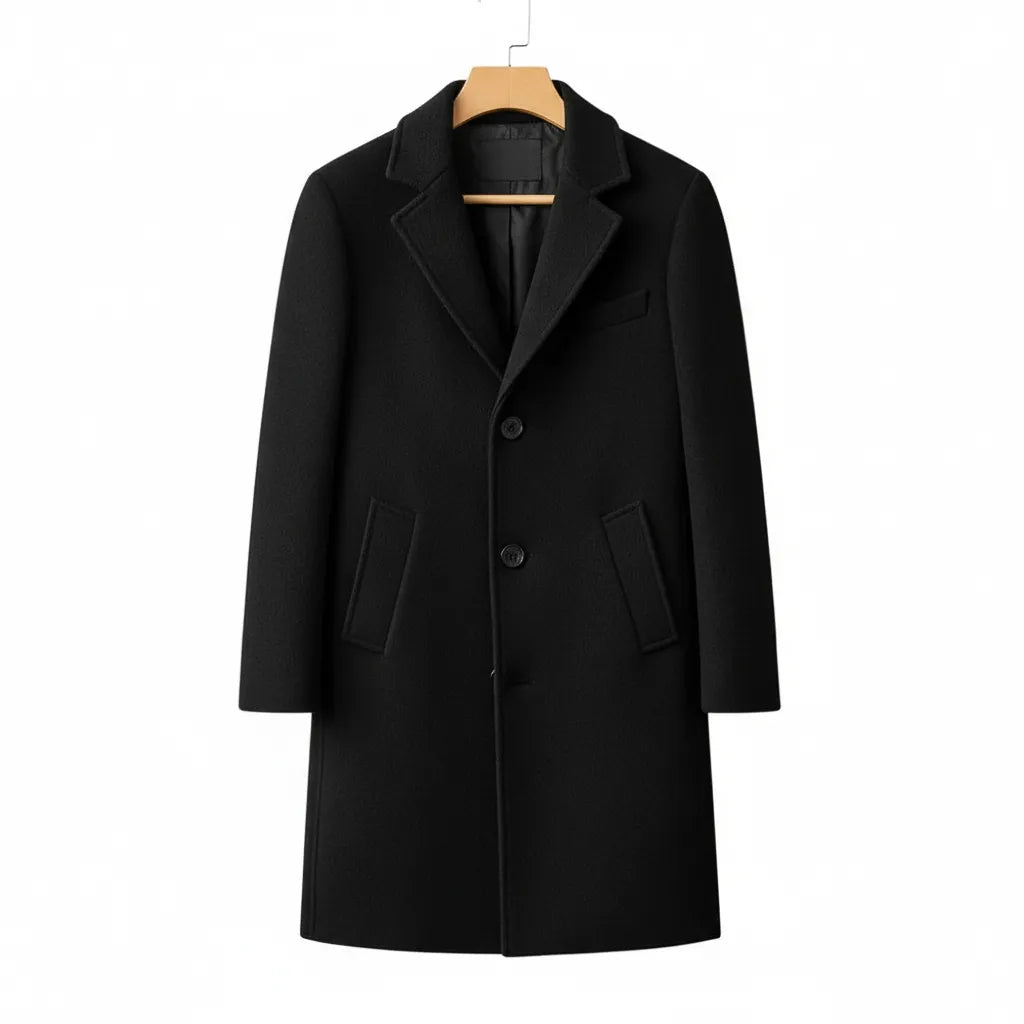 Manteau Old Money Homme Noir - old money style