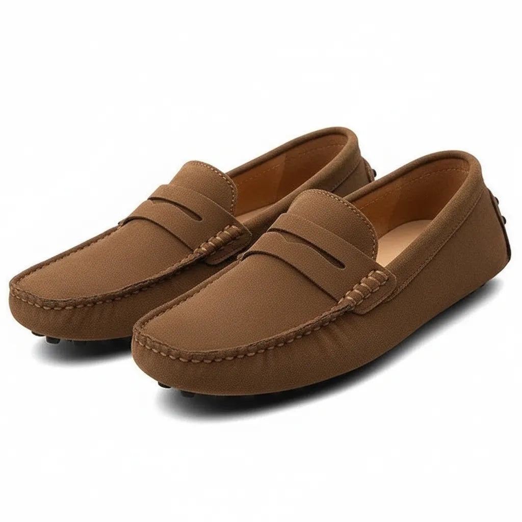 Mocassin en Daim Homme Marron - old money style