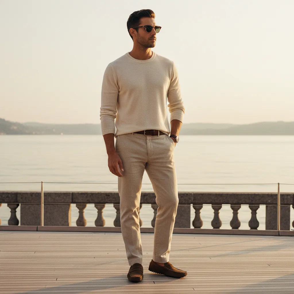 Mocassin en Daim Homme Marron - old money style