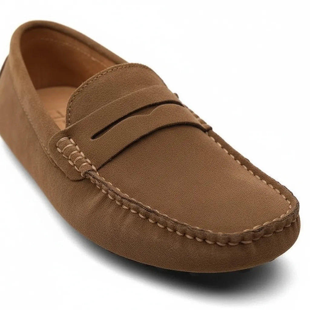 Mocassin en Daim Homme Marron - old money style