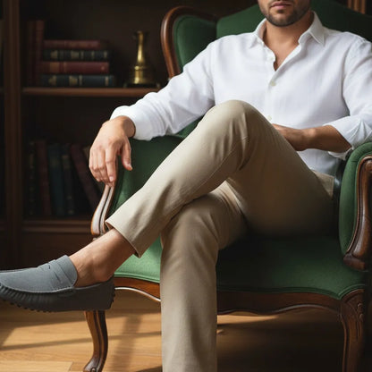 Mocassin en Daim Homme Marron - old money style