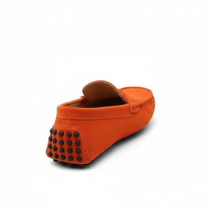 Mocassin en Daim Homme Orange - old money style