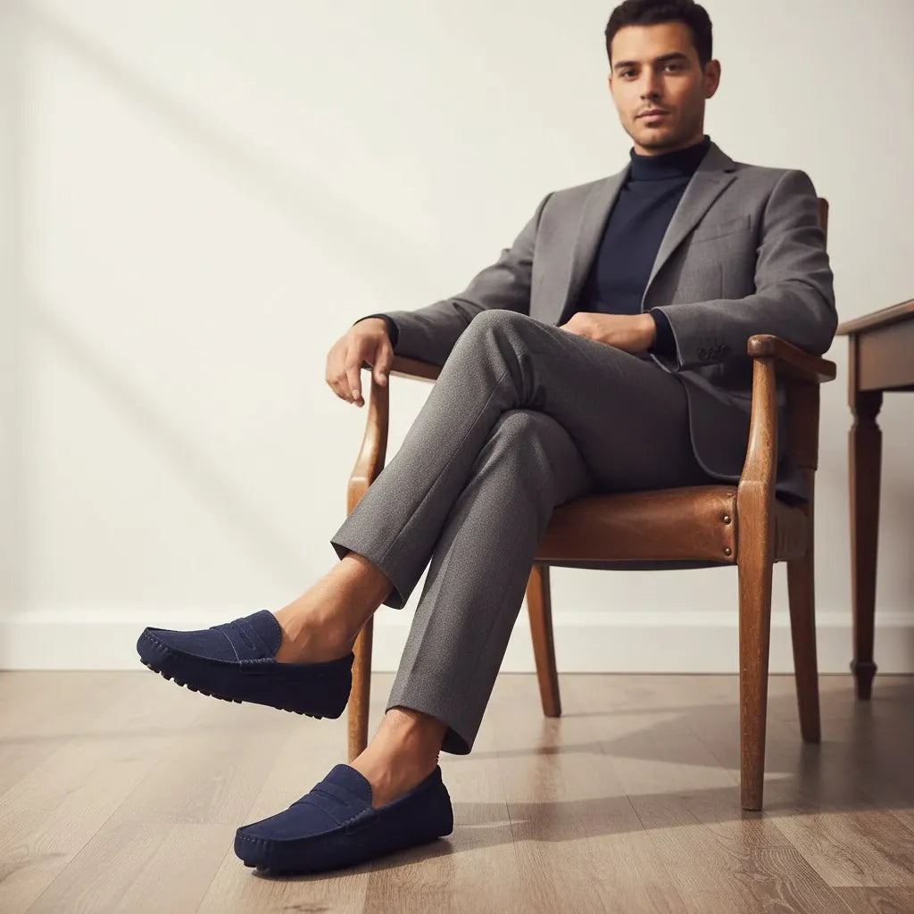 Mocassin Old Money Bleu - old money style