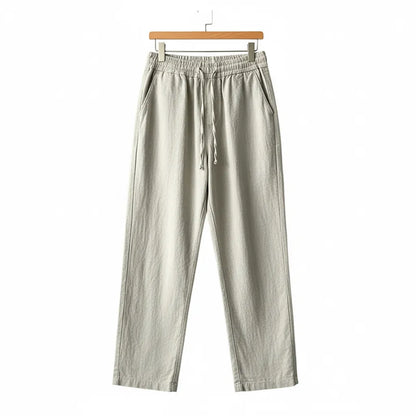 Pantalon en Lin Beige - old money style