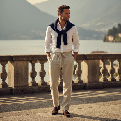 Pantalon en Lin - old money style