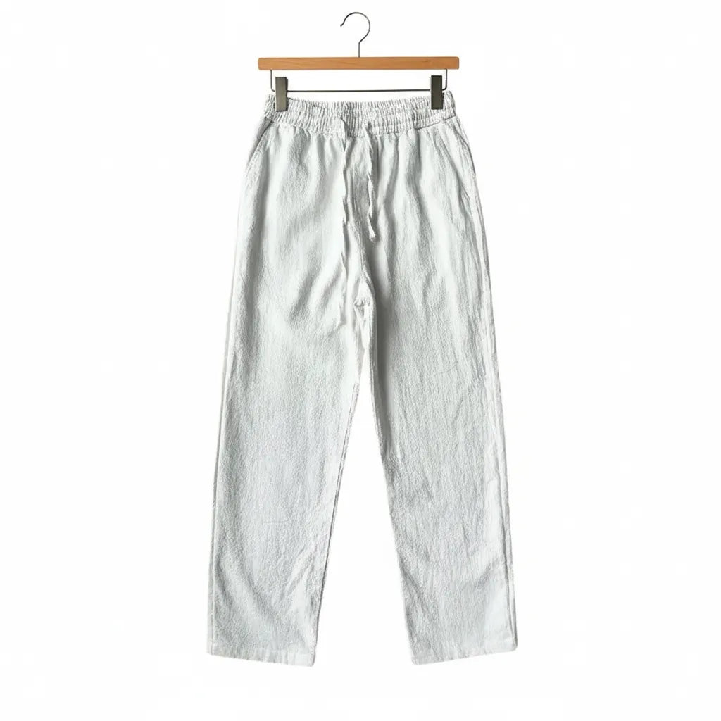 Pantalon en Lin Blanc - old money style