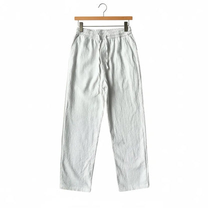 Pantalon en Lin Blanc - old money style