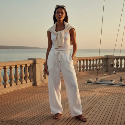 Pantalon en Lin - old money style