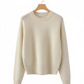 Pull Cachemire Femme Blanc - old money style
