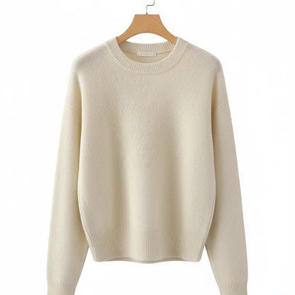 Pull Cachemire Femme Blanc - old money style