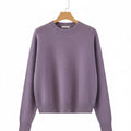 Pull Cachemire Femme Violet - old money style