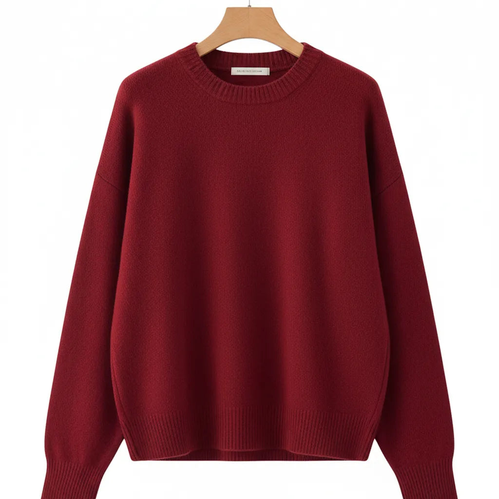 Pull Cachemire Femme Rouge - old money style