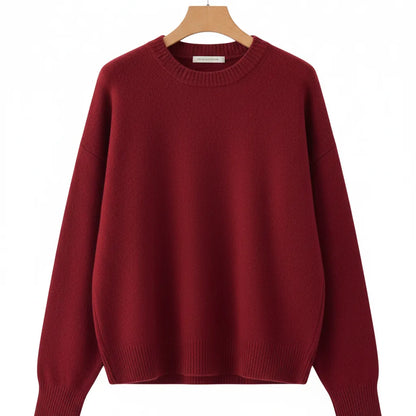 Pull Cachemire Femme Rouge - old money style