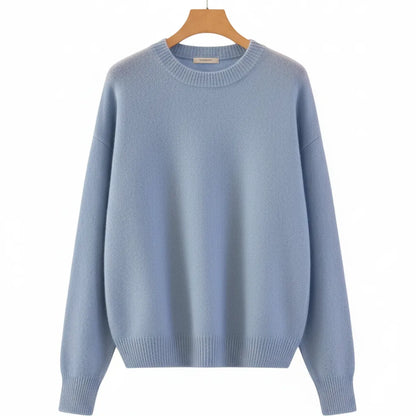 Pull Cachemire Femme Bleu - old money style