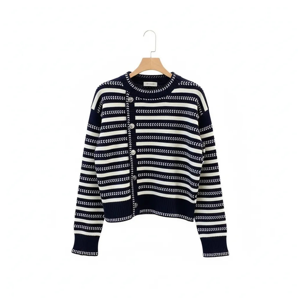Pull Marinière Bleu Marine Femme Bleu Marine S - My Store
