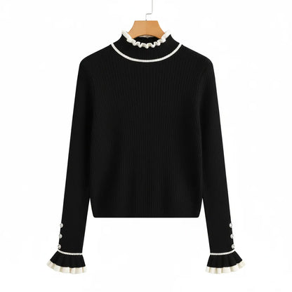 Pullover old money Noir - old money style