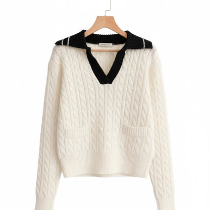 Pulls Col V Blanc S - My Store