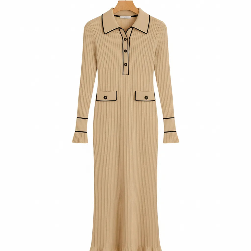 Robe Longue Aesthetic Beige - My Store