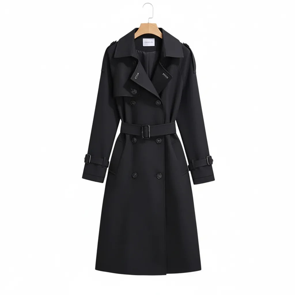 Trench Coat Old Money Noir - old money style